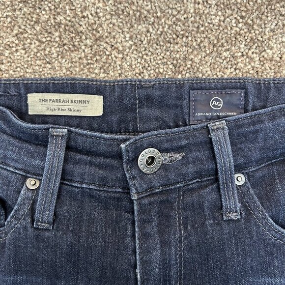 AG Women's The Farrah Skinny Jeans Size 25 R Blue 31" Inseam Made in USA EUC - Picture 3 of 16